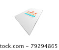 Happy New Year 2022 message paper placed on a white background. vector paper and text 79294865