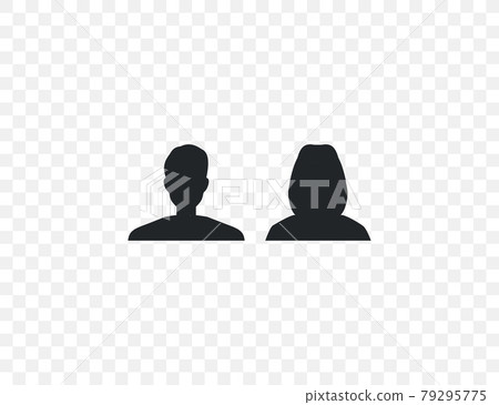 Male and female, people, users icon. Vector illustration. Male and female, people, users icon. Vector illustration. 79295775