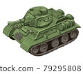 變形的蘇聯坦克 T-34 的插圖 79295808