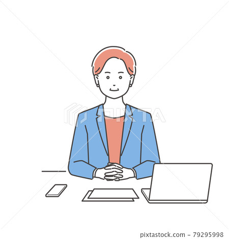 Business person female front 3 colors 79295998