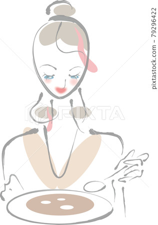 一個女人吃的上半身 一個女人吃的上半身 79296422
