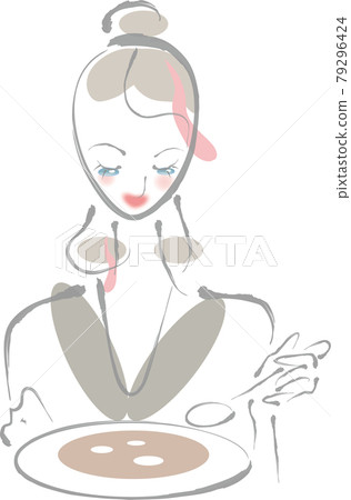 一個女人吃的上半身 一個女人吃的上半身 79296424