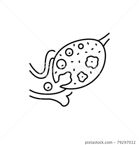 Ovulation olor line icon. Female reproductive system. Pictogram for web page, mobile app, promo. Ovulation olor line icon. Female reproductive system. Pictogram for web page, mobile app, promo. 79297012