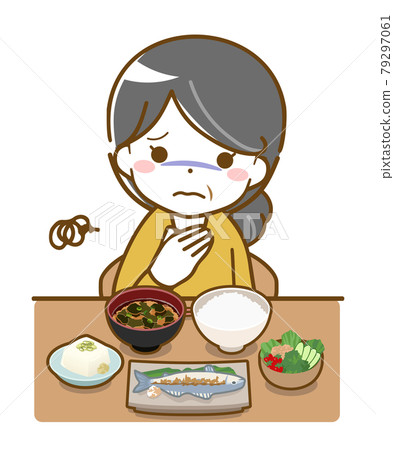 Middle-aged woman with no appetite 79297061