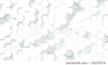 3D illustration of a hexagonal pattern 3D illustration of a hexagonal pattern 79297974