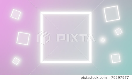 3D illustration of a shining square frame 79297977