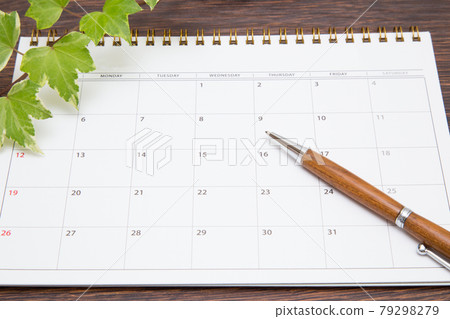 日曆和圓珠筆 79298279