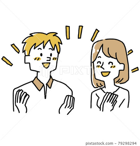 A conversation couple - Stock Illustration [79298294] - PIXTA