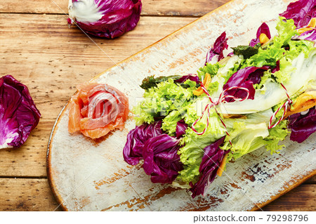 Paupiette from salad and fish Paupiette from salad and fish 79298796