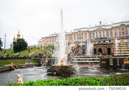 Grand Cascade Fountains - Peterhof Palace garden, St. Petersburg Grand Cascade Fountains - Peterhof Palace garden, St. Petersburg 79299016