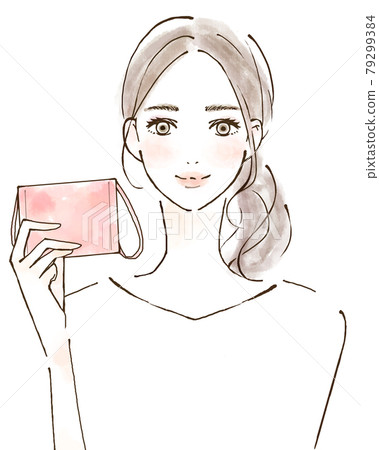 A woman who carries a mask as a measure against infectious diseases 79299384