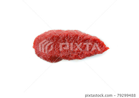Fresh tomato paste isolated on white background Fresh tomato paste isolated on white background 79299488