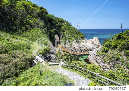 Uradome coast promenade early summer blue sky Uradome coast promenade early summer blue sky 79299587