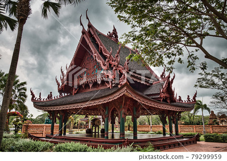 Ancient Siam or Ancient City or Mueang Boran is the world's largest outdoor museum park featuring 116 famous monuments and architectural attractions 79299959
