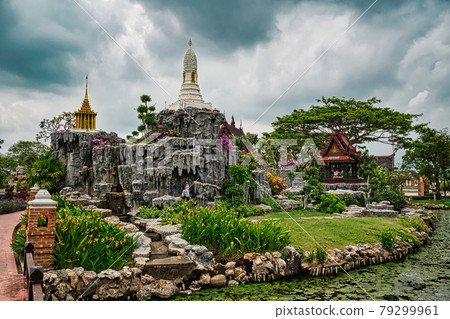 Ancient Siam or Ancient City or Mueang Boran is the world's largest outdoor museum park featuring 116 famous monuments and architectural attractions 79299961