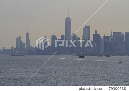 New York skyscrapers seen from the ferry New York skyscrapers seen from the ferry 79300688