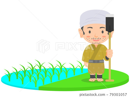 Paddy fields and farmers Japanese history 79301057