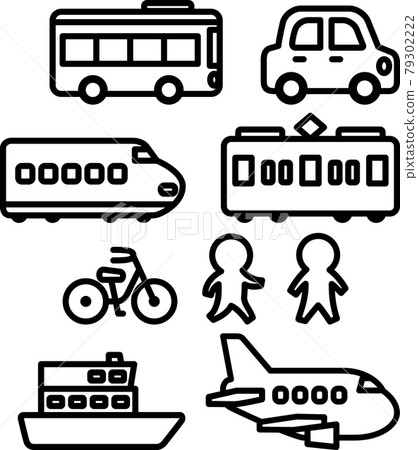 Access, transportation icon set 79302222