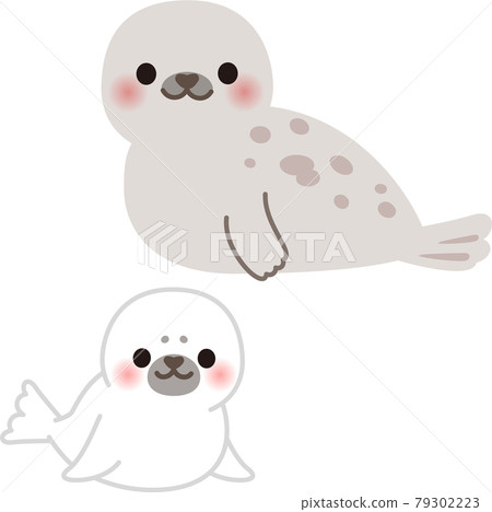 Parent and child of a seal 79302223