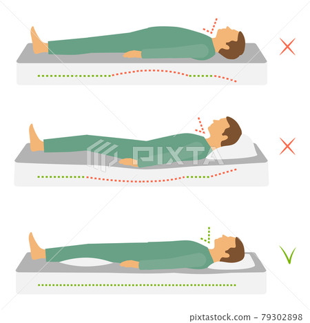 sleeping correct body position 79302898