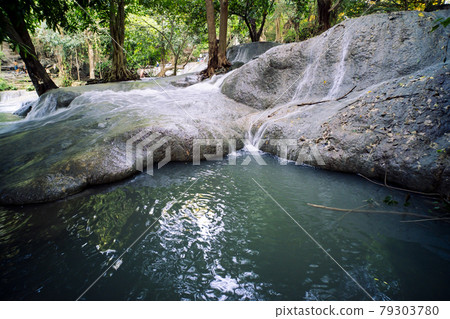 Amazing nature landscape, waterfall. Waterfall in tropical forest, Wang Kan Lueang Waterfall LopBuri Thailand Amazing nature landscape, waterfall. Waterfall in tropical forest, Wang Kan Lueang Waterfall LopBuri Thailand 79303780