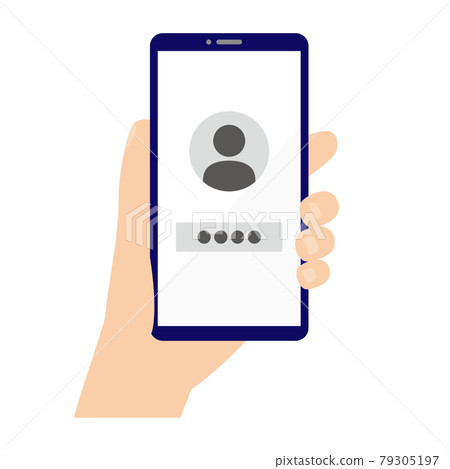 Login screen smartphone illustration 79305197