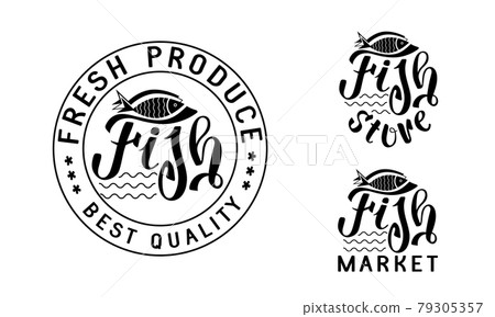 Logo of a fish store Logo of a fish store 79305357