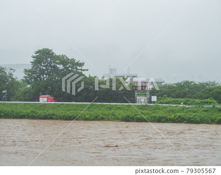 暴雨災害/河流水位上升圖像 暴雨災害/河流水位上升圖像 79305567