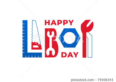 Labor Day USA. Vector typography illustration for workers day celebration 79306343