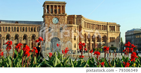 Republic Square in center of Yerevan. 79306349