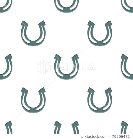 Illustration on theme Irish holiday St Patrick day, seamless horseshoes 79306471
