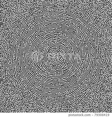 Cyclic Symmetric Multiscale Turing Pattern. Monochrome texture 79308419