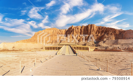 The Mortuary Temple of Hatshepsut or the Djeser-Djeseru panorama, Luxor, Egypt The Mortuary Temple of Hatshepsut or the Djeser-Djeseru panorama, Luxor, Egypt 79308914