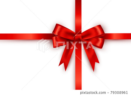 Shiny color satin ribbon on white background - Stock Illustration ...