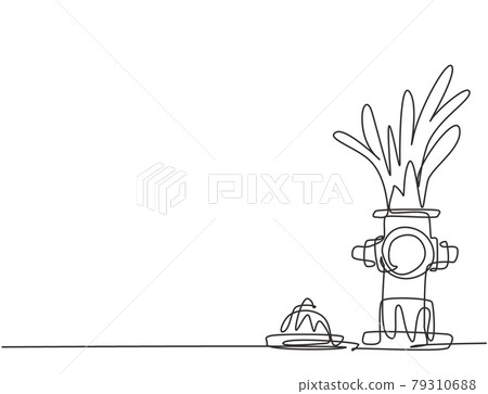 Single continuous line drawing 79310688