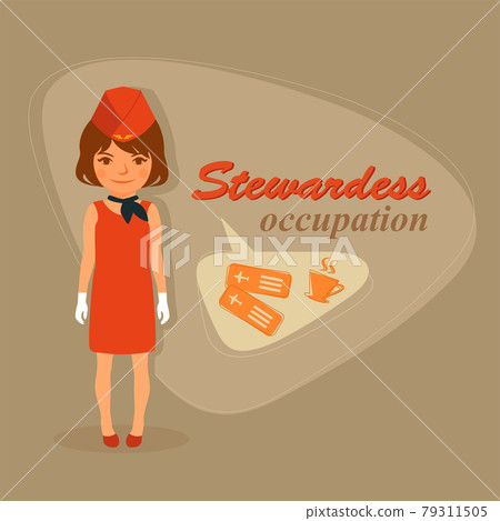 vector stewardess hostess vector stewardess hostess 79311505