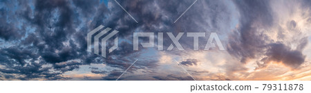 Natural background of the colorful panorama sky, During the time sunset Natural background of the colorful panorama sky, During the time sunset 79311878