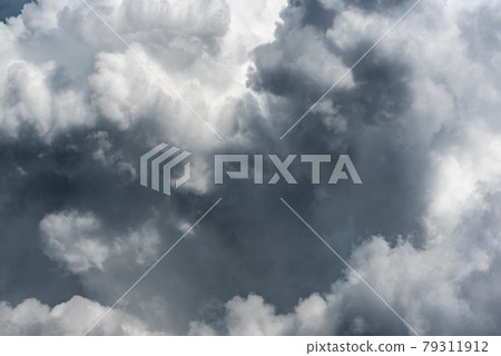 huge storm cloud, tower cumulus and cumulonimbus cloud 79311912