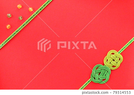 Japanese style background of Mizuhiki decoration, background color red Japanese style background of Mizuhiki decoration, background color red 79314553