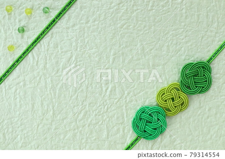 Japanese style background of Mizuhiki decoration, background light green Japanese style background of Mizuhiki decoration, background light green 79314554