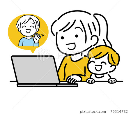 Parent and child PC Enjoy home time Videophone 79314782