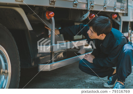 Daily inspection of truck driver Daily inspection of truck driver 79316769