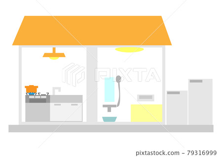 House with home fuel cell cogeneration system House with home fuel cell cogeneration system 79316999