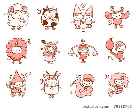 十二星座的可愛手繪插畫集2 79318798
