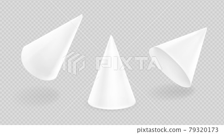 White party hats for birthday celebration 79320173