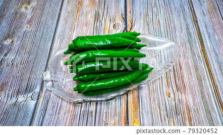 Fresh summer green peppers-green peppers Fresh summer green peppers-green peppers 79320452