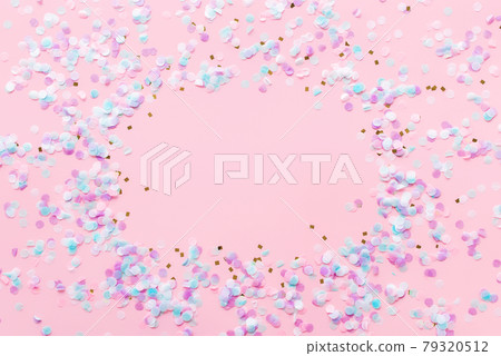 Greeting or invitation card for wedding or birthday, glitter on pink background Greeting or invitation card for wedding or birthday, glitter on pink background 79320512