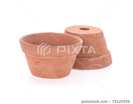 clay pot isolated on white background 79320598