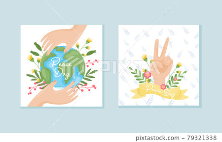 International World Peace Day Greeting Card Design Vector Set International World Peace Day Greeting Card Design Vector Set 79321338