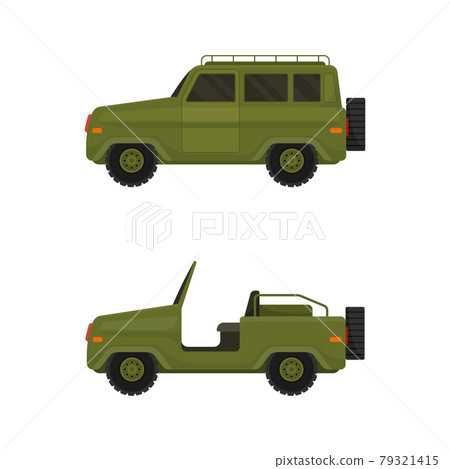 Military Car as Transportation Vehicle Used in Army for Carrying Armed Forces Vector Set Military Car as Transportation Vehicle Used in Army for Carrying Armed Forces Vector Set 79321415